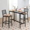 Set of 2 Patio Bar Chairs with Detachable Cushions and Footrests
